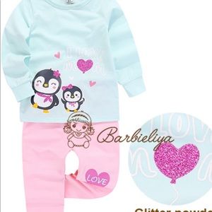 Girls Pajama Set “I love mom”